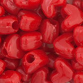 Pony Bead – Heart – 10×12mm – Opaque Red (500pcs)